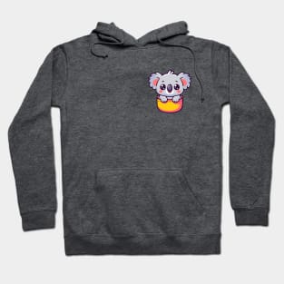 Baby Koala in Pocket Cute Kawaii Peeking Animal Lover Hoodie